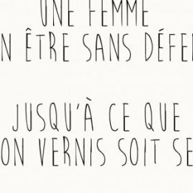 Une femme est un être sans défense