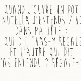 Quand j'ouvre un pot de Nutella