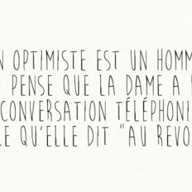 Mot d'optimiste